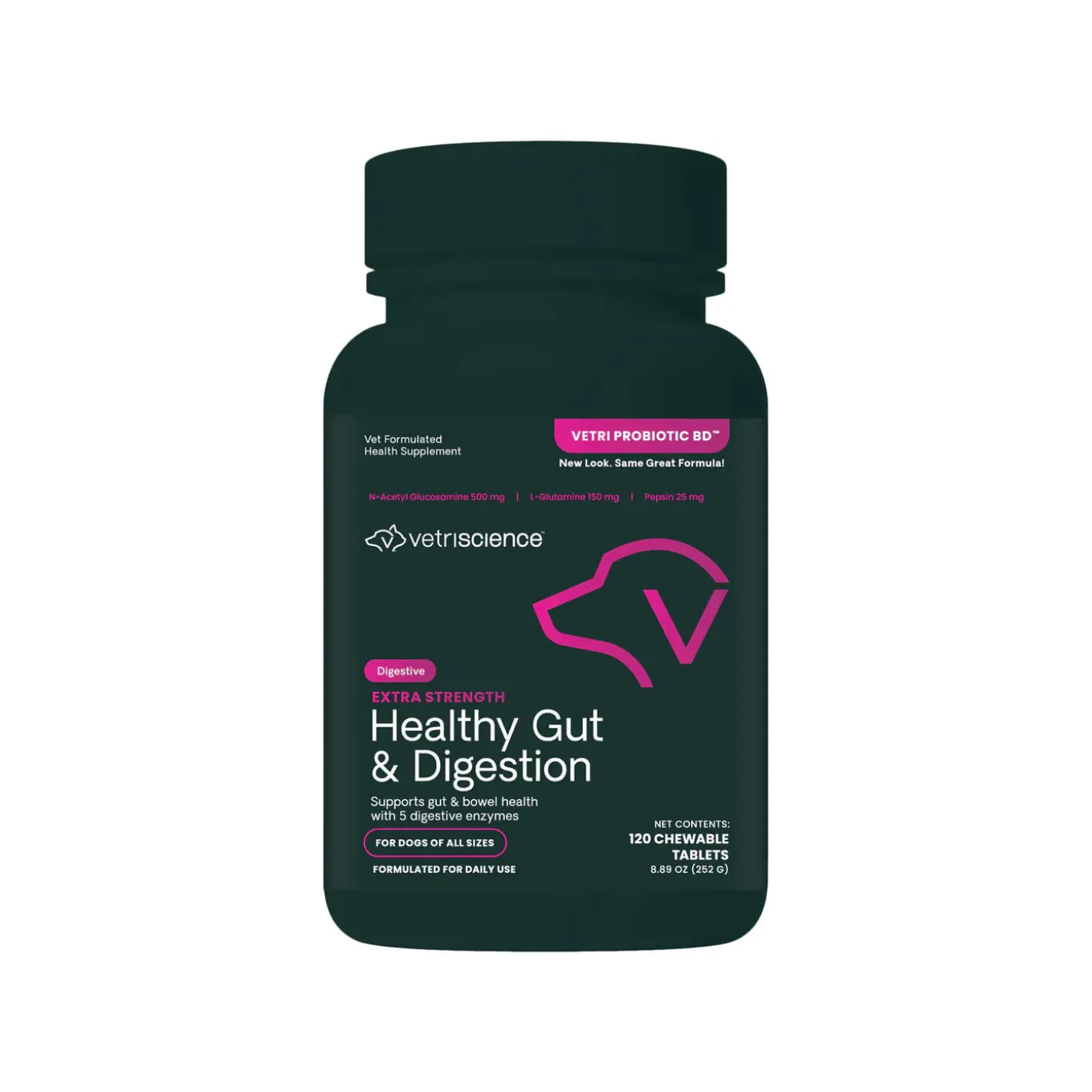 VetriScience Extra Strength Healthy Gut & Digestion Supplement for Dogs