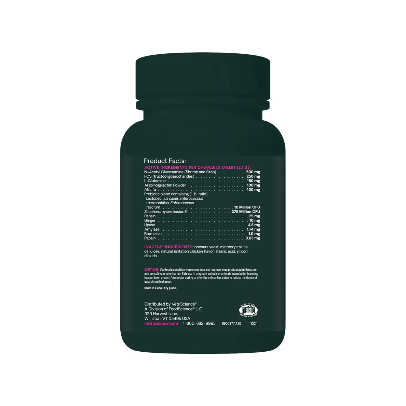 VetriScience Extra Strength Healthy Gut & Digestion Supplement for Dogs