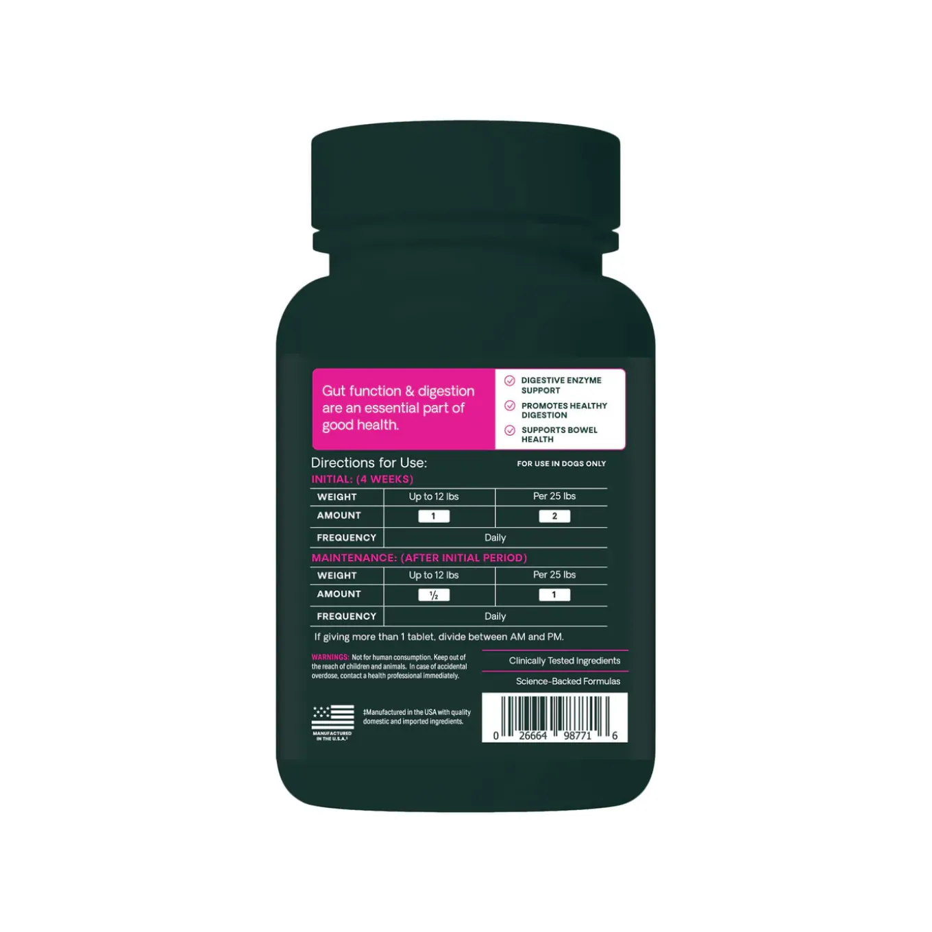 VetriScience Extra Strength Healthy Gut & Digestion Supplement for Dogs