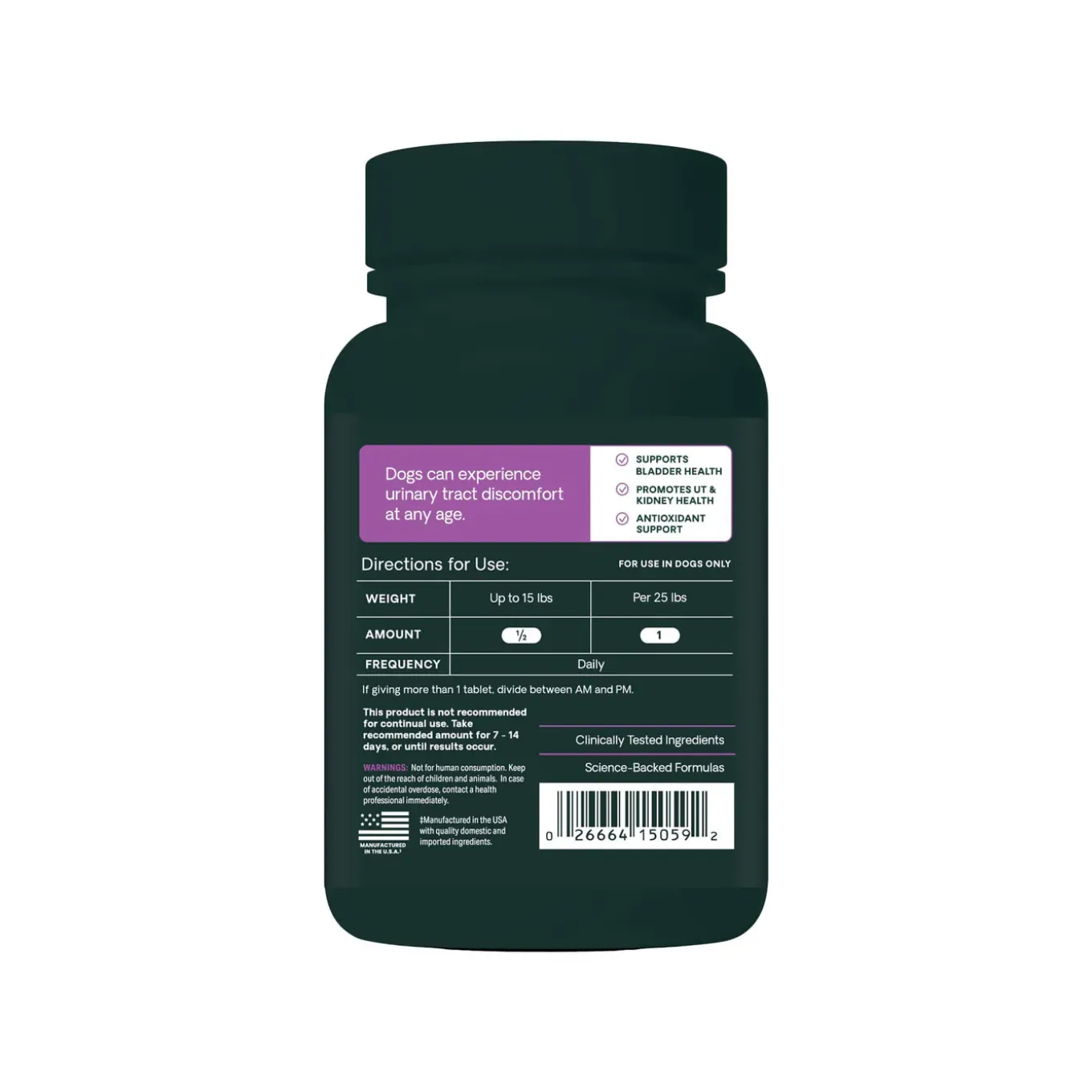 VetriScience Quick Action UT Health Supplement for Dogs