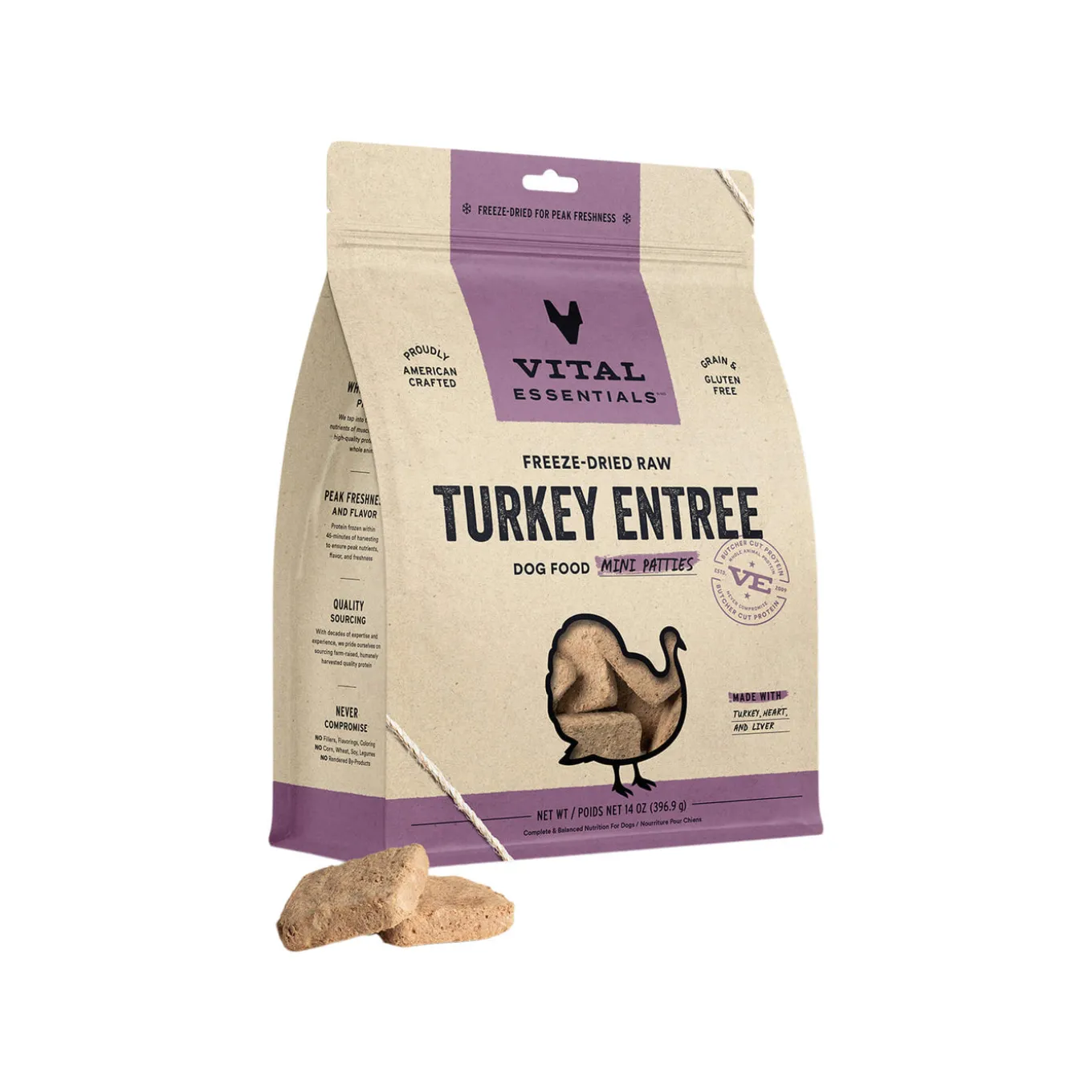 Vital Essentials Freeze Dried Mini Patties for Dogs