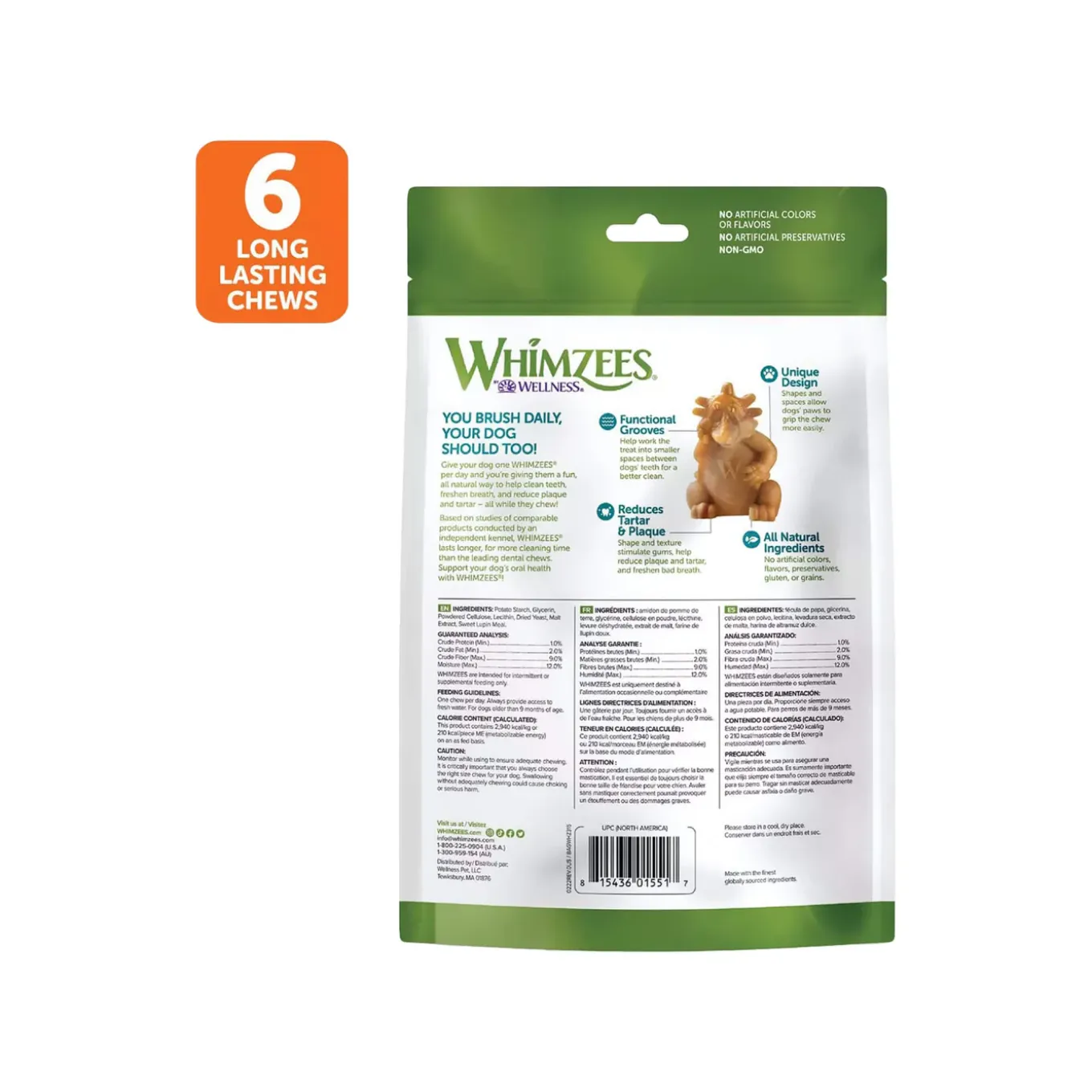 Whimzees Vegetarian Dental Chews for Dogs