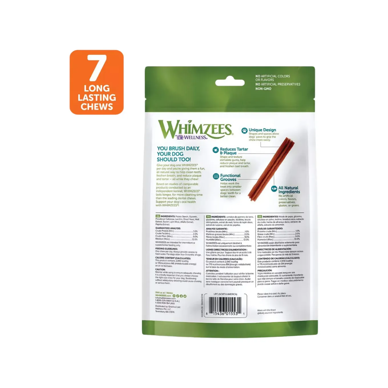 Whimzees Vegetarian Dental Chews for Dogs