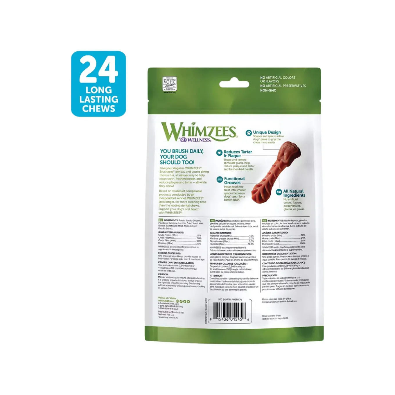 Whimzees Vegetarian Dental Chews for Dogs