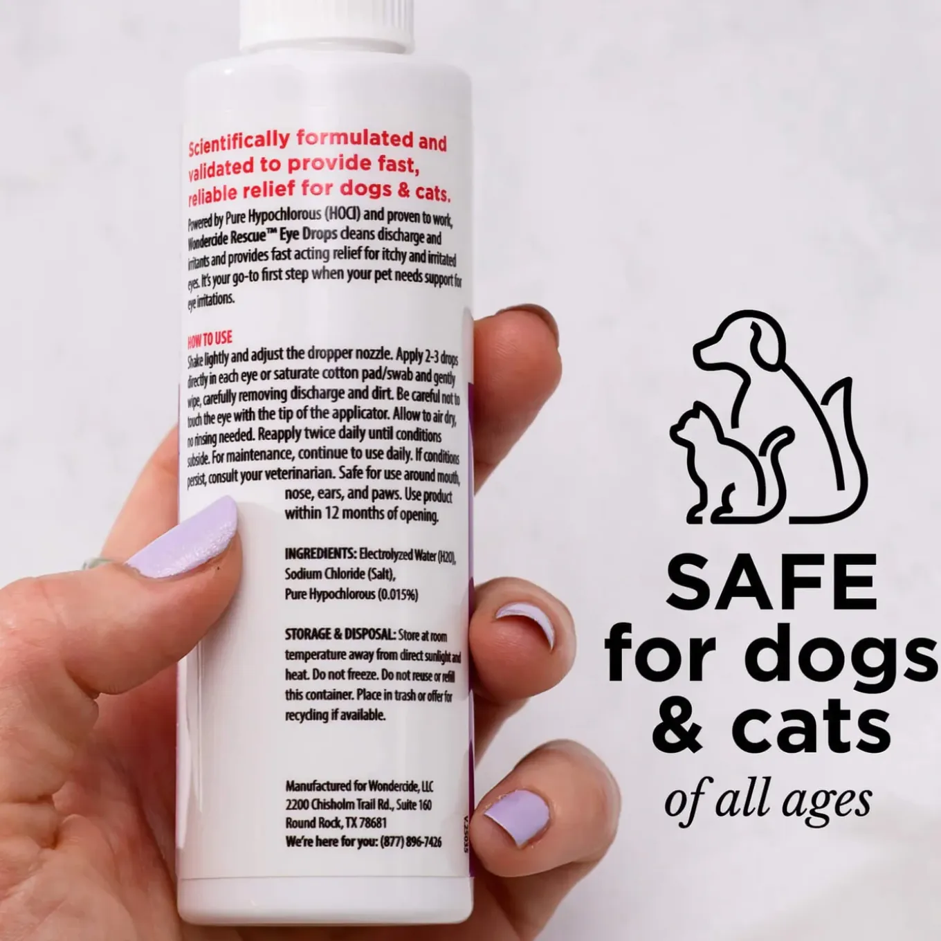 Wondercide Rescue Eye Drops for Dogs & Cats