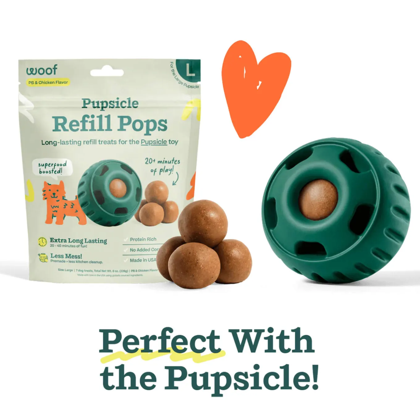 Woof Beef & Peanut Butter Pops for Dogs