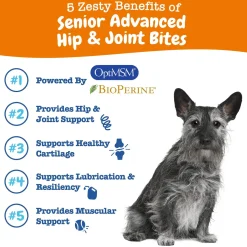Zesty Paws Senior Advanced Hip & Joint Bites for Dogs