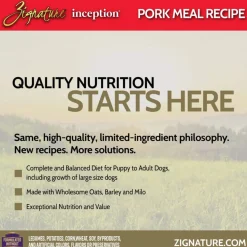 Zignature Inception Grain Inclusive Dry Dog Food