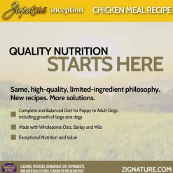Zignature Inception Grain Inclusive Dry Dog Food
