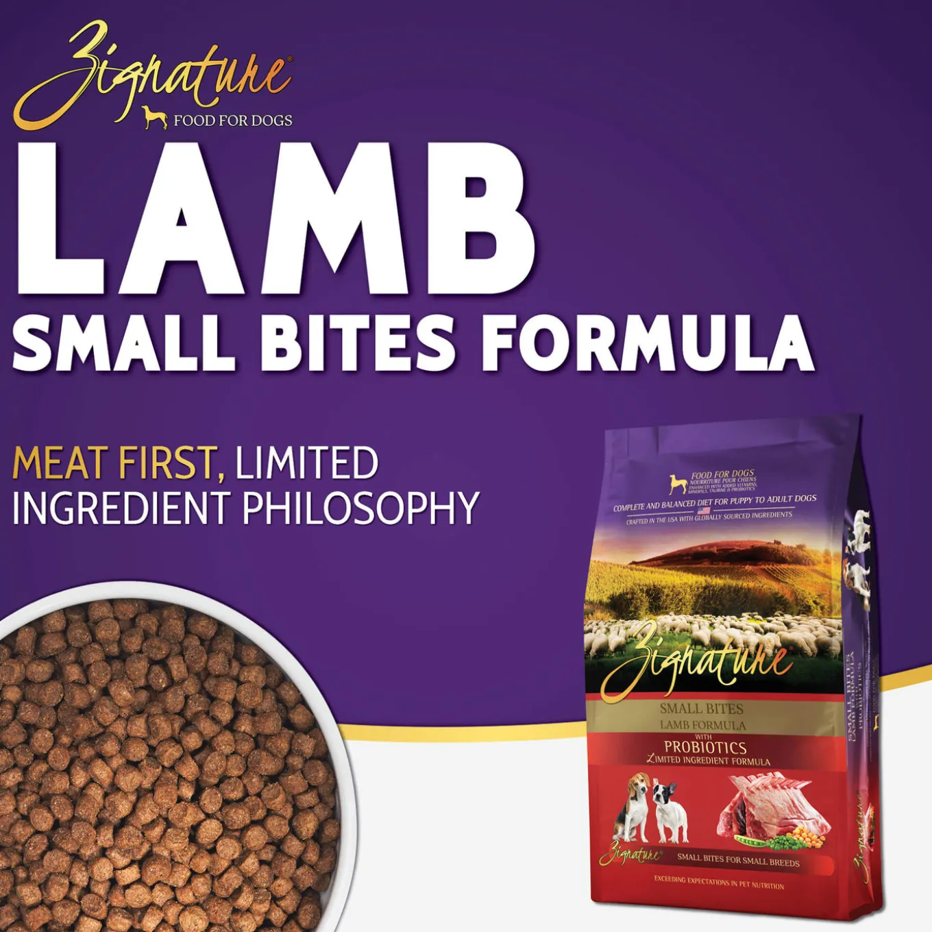 Zignature LID Small Bites Dry Dog Food for Small Breeds