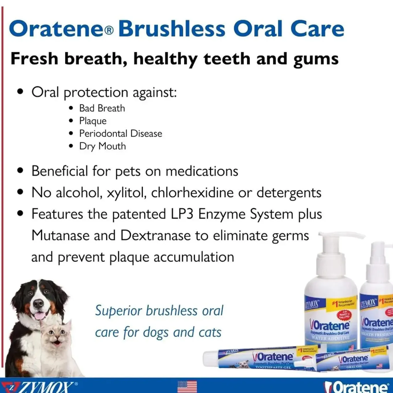 Zymox Oratene Antiseptic Oral Gel for Dogs